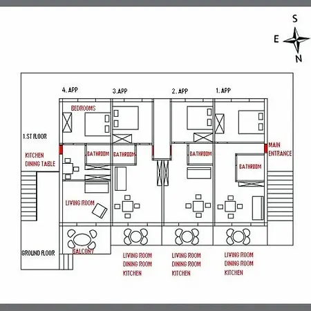 Apartment In With Seaview, Balcony, Wifi, Washing Machine *